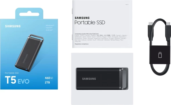 Накопитель SSD Samsung USB-C 2TB MU-PH2T0S/WW T5 Evo 2.5&amp;quot; черный