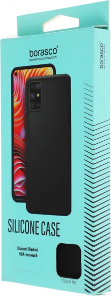 Чехол (клип-кейс) BoraSCO для Xiaomi Redmi 10A черный (70445)