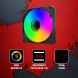Вентилятор для корпуса Bloody BD-CF120ARGB1 ARGB 120х120x25 черный 4-pin 26дБ (BD-CF120ARGB1-BK) Ret