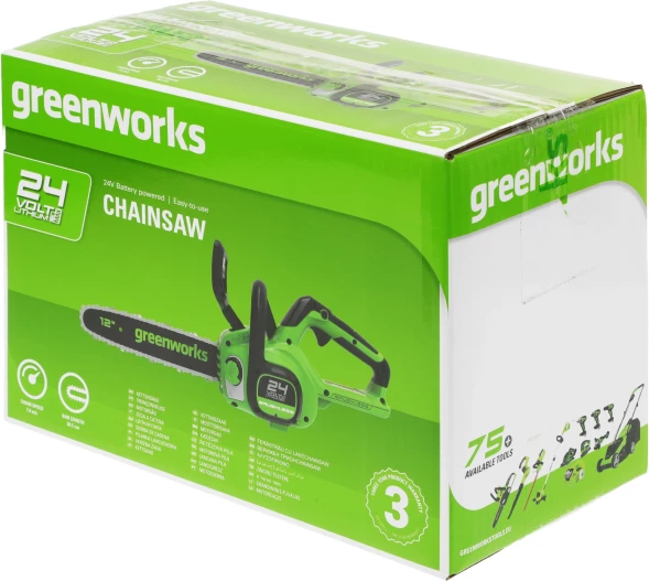 Цепная пила Greenworks GD24CS30K2 аккум. дл.шины:12&amp;quot; (30cm) 1аккум. 2Ач ЗУ (2007007UA)