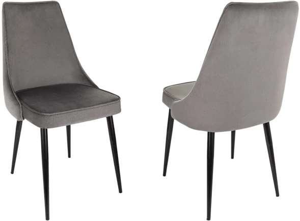 Стул для дома Бюрократ CH-K4_2 комплект 2шт т.серый Holland 18 металл черный на ножках (CH-K4_1/HL18_2)