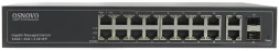 Коммутатор Osnovo SW-71802/L 2xКомбо(1000BASE-T/SFP) неуправляемый