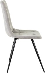 Стул для дома Бюрократ CH-K1_4 комплект 4шт св.серый Holland 09 металл черный на ножках (CH-K1_1/HL09_4)