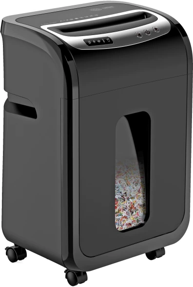 Шредер Cactus CS-SH-G6 черный/серебристый (секр.P-5) фрагменты 16лист. 30лтр. скрепки скобы пл.карты CD