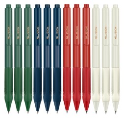 Ручка гелев. автоматическая Deli Nusign NS646 ассорти черн. черн. линия 0.5мм