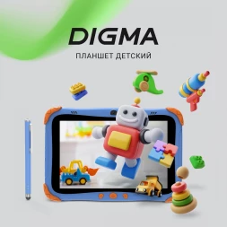 Планшет Digma Kids A8 SC9863A (1.6) 8C RAM2Gb ROM32Gb 8&amp;quot; IPS 1280x800 4G 1Sim Android 11.0 Go синий 2Mpix 0.3Mpix BT WiFi microSD 512Gb 3000mAh