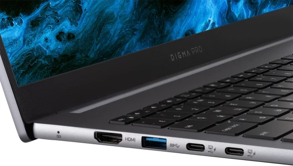 Ноутбук Digma Pro Pactos Core i5 1235U 16Gb SSD512Gb Intel Iris Xe graphics 16&amp;quot; IPS WUXGA (1920x1200) Windows 11 Pro dk.grey WiFi BT Cam 5500mAh (DN16P5-ADXW01)