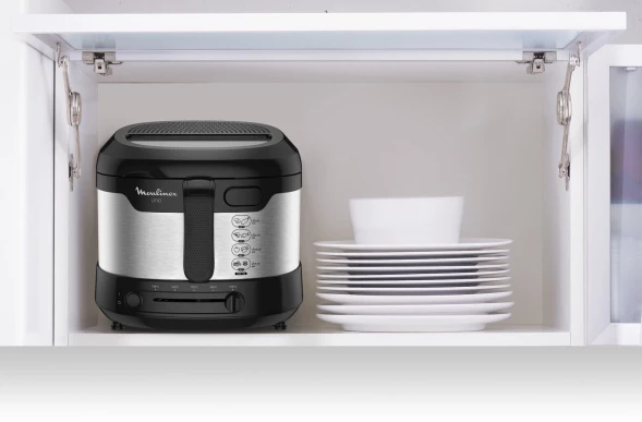 Фритюрница Moulinex AF215D10 1600Вт серебристый/черный