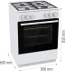 Плита Газовая Gorenje GG6A10WFFM белый (без крышки) реш.сталь