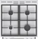 Плита Газовая Gorenje GG6A10WFFM белый (без крышки) реш.сталь