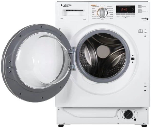Стиральная машина Maunfeld MBWM1486S класс:A загрузка до 8кг отжим:1400об/мин белый инвертор