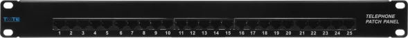 Патч-панель Lanmaster TWT-PP25TEL45 19&amp;quot; 1U 25xRJ-12 UTP