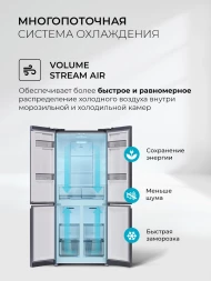 Холодильник Lex LCD432GrID 3-хкамерн. серый инвертер