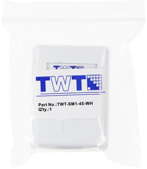 Розетка Lanmaster TWT-SM1-45-WHRJ45 1 кат.5E бел. (упак.:1шт)