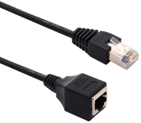 Патч-корд Buro BU-C5EXTND-2M-B UTP cat.5E 2м черный RJ-45 (m)-RJ-45 (f)