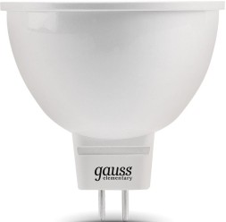 Лампа светодиодная Gauss Elementary MR16 7Вт цок.:GU5.3 спот 220B 6500K св.свеч.бел.хол. MR16 (упак.:10шт) (13537)