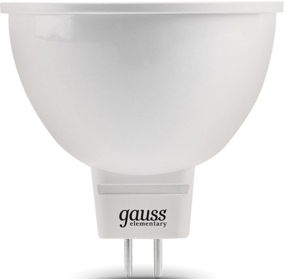 Лампа светодиодная Gauss Elementary MR16 7Вт цок.:GU5.3 спот 220B 6500K св.свеч.бел.хол. MR16 (упак.:10шт) (13537)