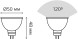 Лампа светодиодная Gauss Elementary MR16 7Вт цок.:GU5.3 спот 220B 6500K св.свеч.бел.хол. MR16 (упак.:10шт) (13537)