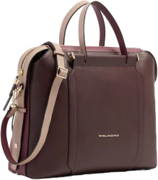Деловая сумка женская Piquadro Circle CA4577W92/BORO с отделением для ноутбука 14" сливовая натур.кожа