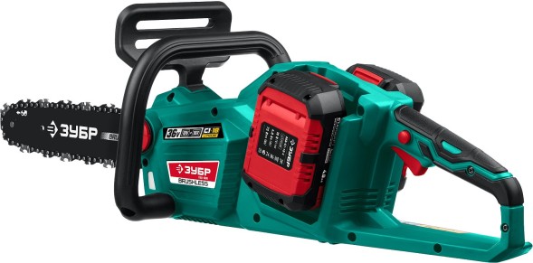 Электрическая цепная пила Зубр ПЦЛ-3635-42 дл.шины:14&amp;quot; (35cm) 2аккум. 4Ач ЗУ