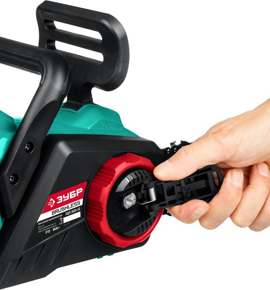 Электрическая цепная пила Зубр ПЦЛ-3635-42 дл.шины:14&amp;quot; (35cm) 2аккум. 4Ач ЗУ