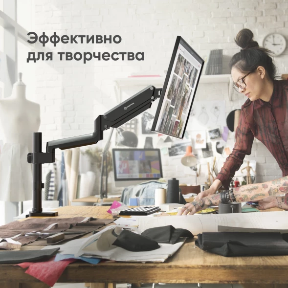 Кронштейн для мониторов Onkron G75 черный 13&amp;quot;-34&amp;quot; макс.12кг настольный поворот и наклон