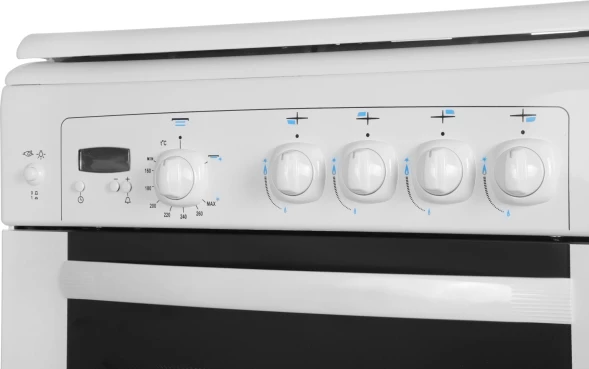 Плита Газовая Gefest 6100-03 белый (металлическая крышка) реш.чугун