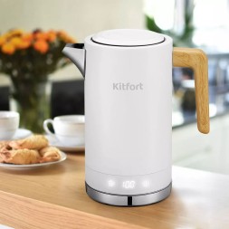 Чайник электрический Kitfort КТ-6189 1.7л. 2200Вт белый корпус: пластик/металл