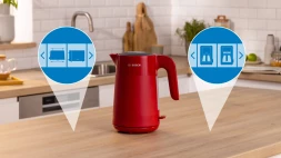 Чайник электрический Bosch TWK2M164 1.7л. 2400Вт красный корпус: пластик