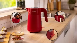 Чайник электрический Bosch TWK2M164 1.7л. 2400Вт красный корпус: пластик