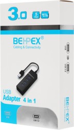 Разветвитель USB 3.0 BHP-P104 4порт. черный