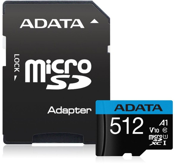 Флеш карта microSDXC 512GB A-Data AUSDX512GUICL10A1-RA1 Premier Pro + adapter