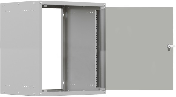 Шкаф коммутационный NTSS Lime (NTSS-WL12U5545GS) настенный 12U 550x450мм пер.дв.стекл несъемн.бок.пан. 30кг серый 370мм 14кг 110град. IP20
