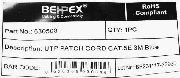 Патч-корд cat5E molded 3м синий RJ-45 (m)-RJ-45 (m)