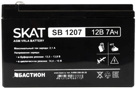 Батарея для ИБП Бастион SKAT SB 1207 12В 7Ач