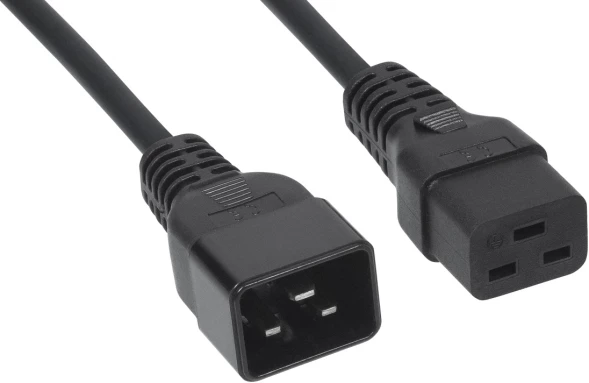 Шнур питания Cabeus PC-IEC19-IEC20-1.8M C19-C20 проводник.:3x1.5мм2 1.8м 220/250В 16А черный