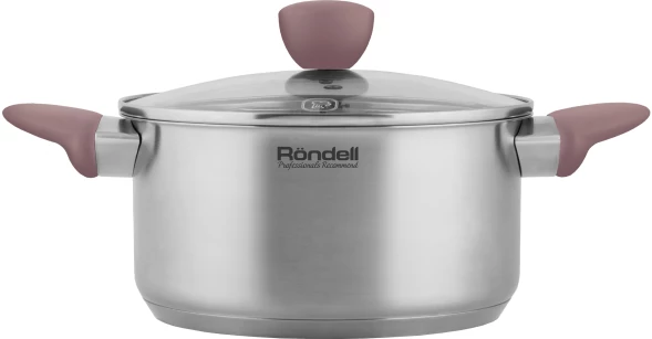 Кастрюля Rondell Bueno RDS-1588 4.8л. d=24см (с крышкой) стальной