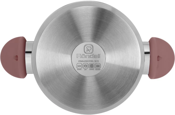 Кастрюля Rondell Bueno RDS-1588 4.8л. d=24см (с крышкой) стальной