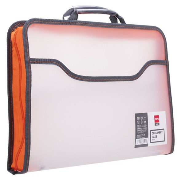 Папка-портфель Deli E38129 1 отдел. A4 полипропилен 0.65мм ассорти