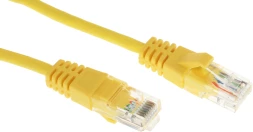 Патч-корд Suprlan 10-0161 UTP RJ-45 вил.-вилка RJ-45 кат.5E 0.5м желтый LSZH 26AWG