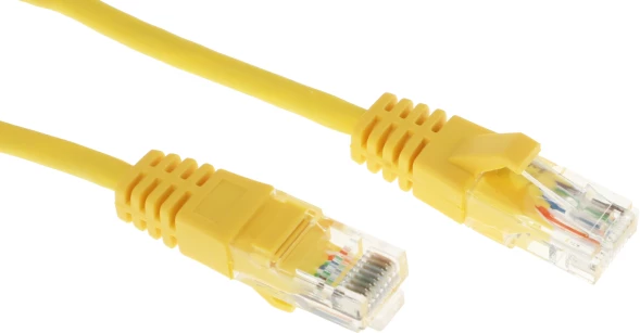 Патч-корд Suprlan 10-0161 UTP RJ-45 вил.-вилка RJ-45 кат.5E 0.5м желтый LSZH 26AWG