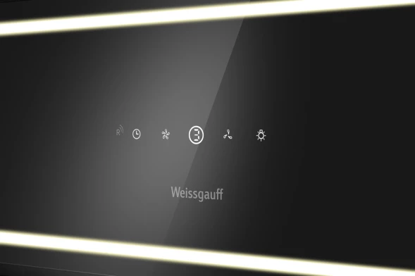 Вытяжка встраиваемая Weissgauff Quadra 600 Touch черный управление: сенсорное (1 мотор)