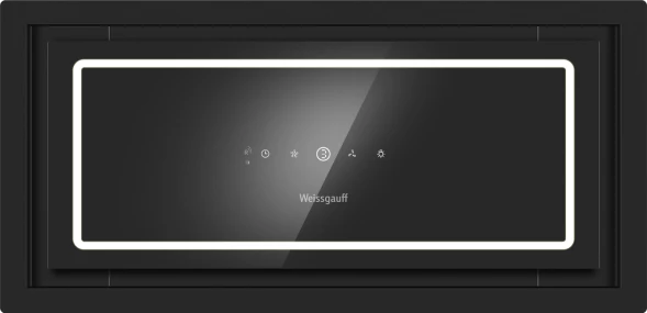 Вытяжка встраиваемая Weissgauff Quadra 600 Touch черный управление: сенсорное (1 мотор)