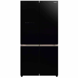 Холодильник Hitachi R-WB720PUC1 GCK 3-хкамерн. черный стекло инвертер