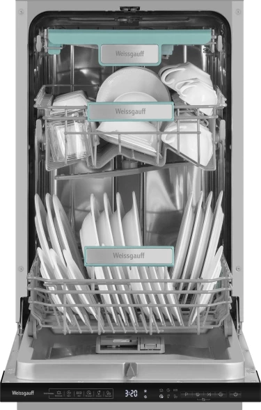 Посудомоечная машина встраив. Weissgauff BDW 4535 D 2100Вт узкая нержавеющая сталь инвертор