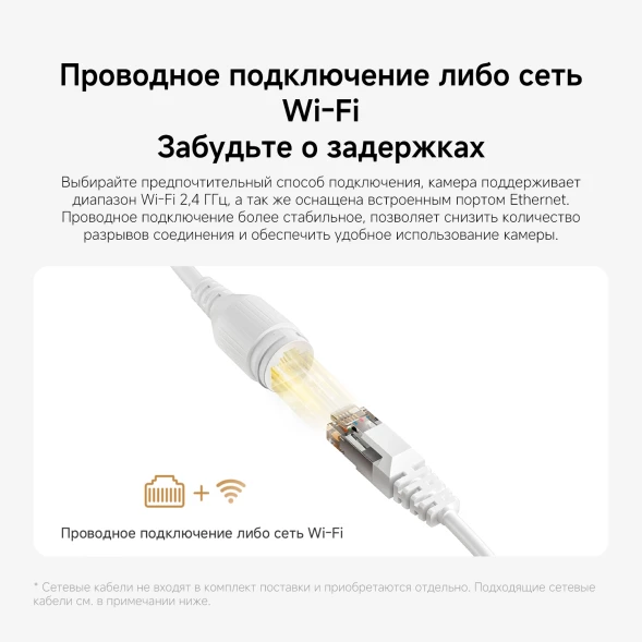Камера видеонаблюдения IP Xiaomi CW300 EU Wi-Fi 2.8-2.8мм цв. корп.:белый/черный (BHR8097EU)