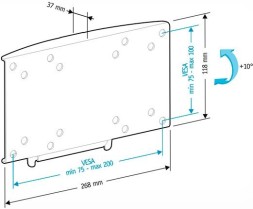 Кронштейн для телевизора Holder LCDS-5061 черный 19&amp;quot;-32&amp;quot; макс.30кг настенный наклон