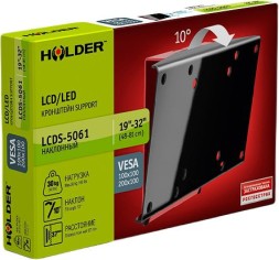 Кронштейн для телевизора Holder LCDS-5061 черный 19&amp;quot;-32&amp;quot; макс.30кг настенный наклон