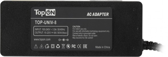 Блок питания TopON 102926 90W 15V-20V 8-connectors 6A от бытовой электросети