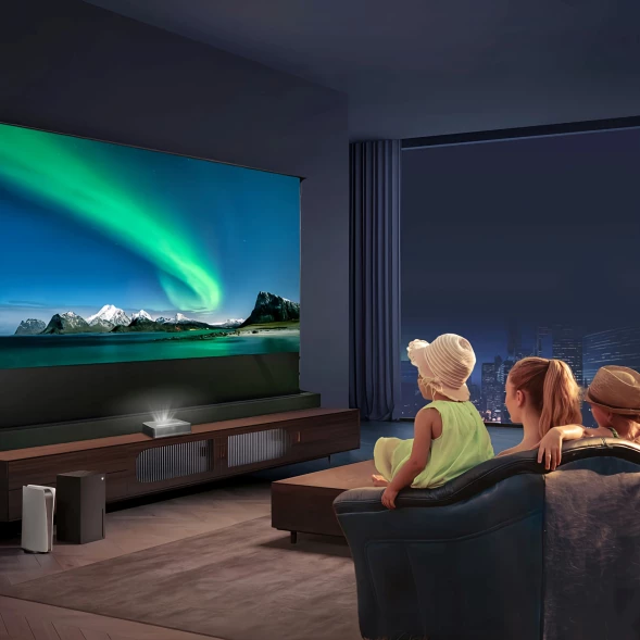 Экран Cactus 125x221см FloorRising CS-PSFRALR-221X125 16:9 напольный рулонный черный (моторизованный привод)